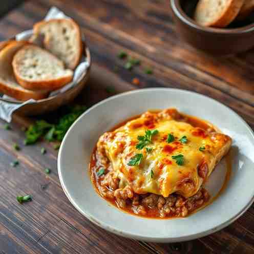 Sopa So'o - Paraguayan Hamburger & Cheese Casserole